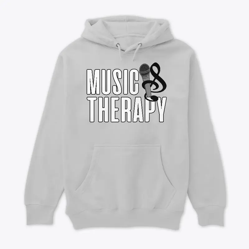 MUSIC IS THERAPY - White Letters